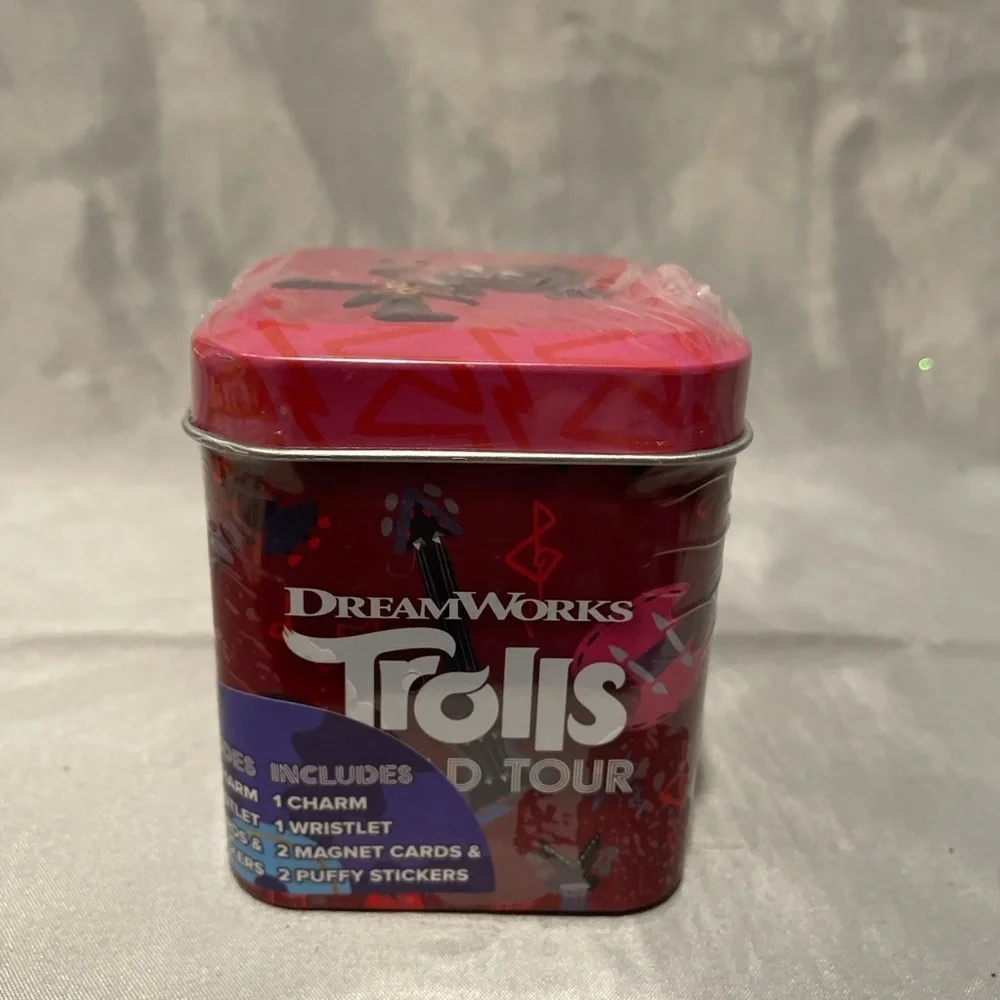 DreamWorks Trolls World Tour Red Surprise Wristlet Tin Box